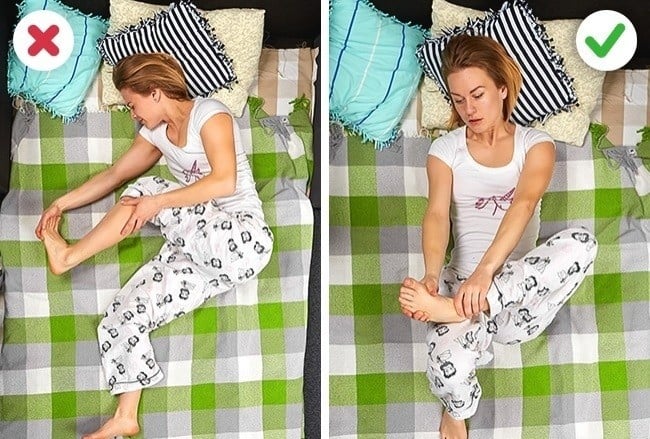 התכווצויות ברגליים במהלך השינה